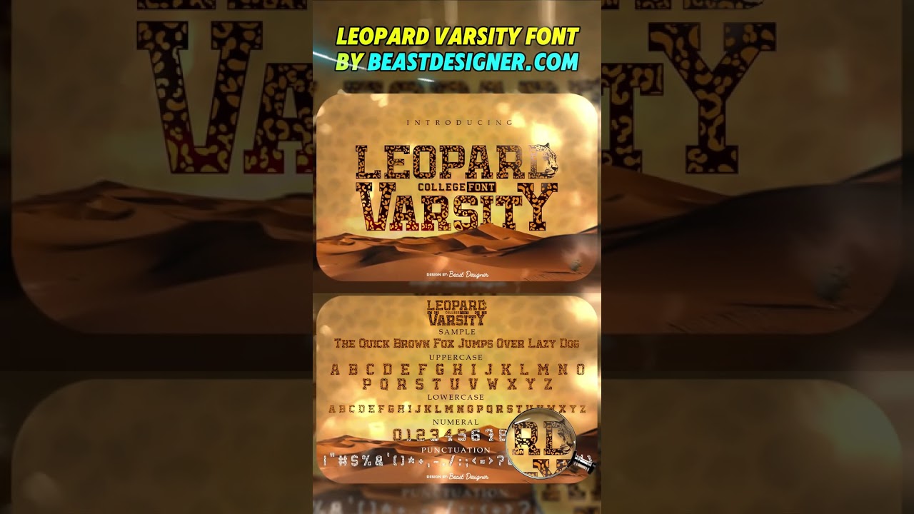 Leopard Varsity College Font by Beast Designer