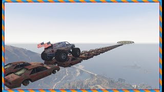 GTA5　モンスタートラックで空中浮遊レース！鬼畜レースPart6