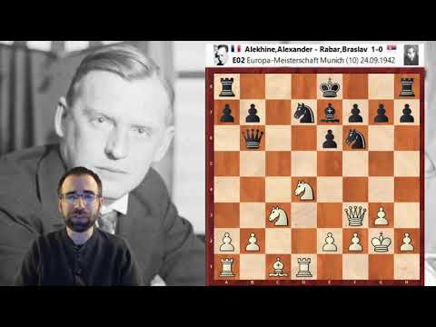 Punishing an Inaccuracy in the Opening - Alexander Alekhine vs Braslav Rabar 1942 | Chess Classic #4