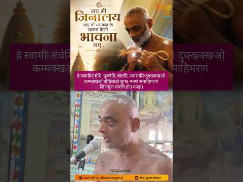 जब भी जिनालय आए तो भगवान के सामने कैसी भावना भाएं।💫🙇‍♀️~मुनिश्री १०८ निष्पक्षसागर जी महाराजजी।✨