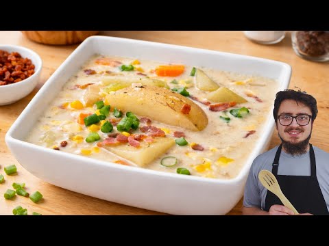 Easy Slow Cooker Corn Chowder Recipe!