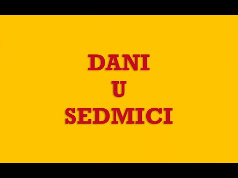 Španski | Španjolski Jezik - 03 Dani U Sedmici Na Španskom - Días de la semana