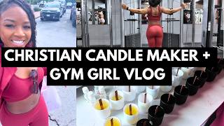 CANDLE DISPLAY AT THE GYM AND BACK WORKOUT | VLOG