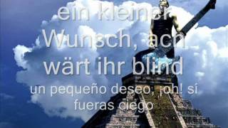 Rammstein - Schwarzes Glas (Letras Alemán - Español)