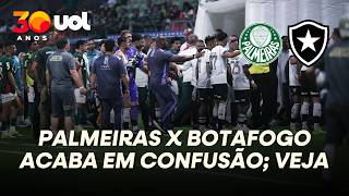 PALMEIRAS X BOTAFOGO TERMINA COM CLIMA QUENTE: VEJA CONFUSÃO NO FINAL DO JOGO