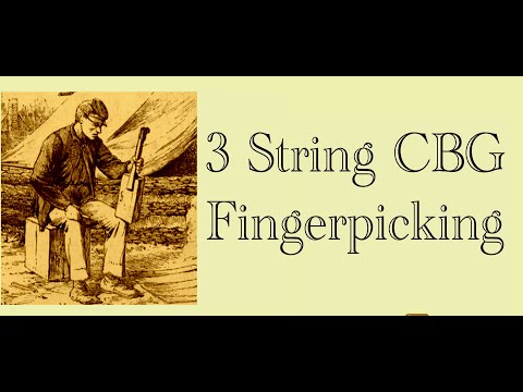 Finger Picking Blues 3 String Beginner Cigar Box Guitar Lesson #cbglesson cigar box guitar scale