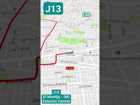 Recorrido J13 | El Montijo - (M) Estación Central | Empresa Metbus | Santiago de Chile | Red