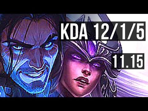 SYLAS vs SYNDRA (MID) | 12/1/5, 69% winrate, Legendary | KR Master | v11.15