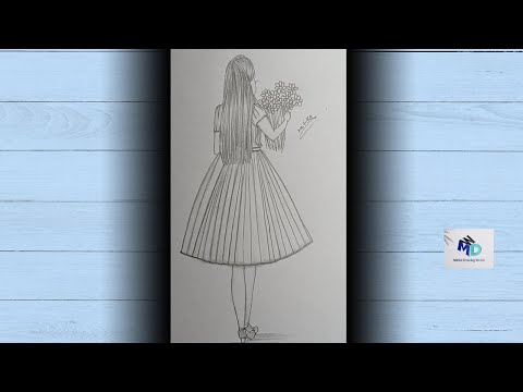How To Draw A Girl With Flower