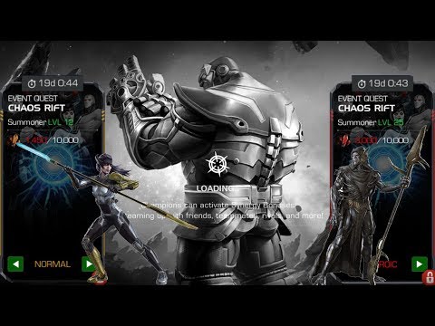NORMAL AND HEROIC CHAOS RIFT RUN THROUGH {FT CORVUS GLAIVE} [MARVEL CONTEST OF CHAMPIONS]