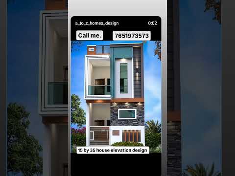 15 by 35 house elevation design 2bhk duplex house 🏡🏠 plan #homearchitecure  #viralvideo#viralvideo