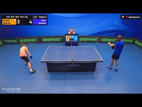11:10 Antoni Zglinski 3:2 Piotr Bardon 10.09.2023 | TT Euro.Cup Poland Professional.