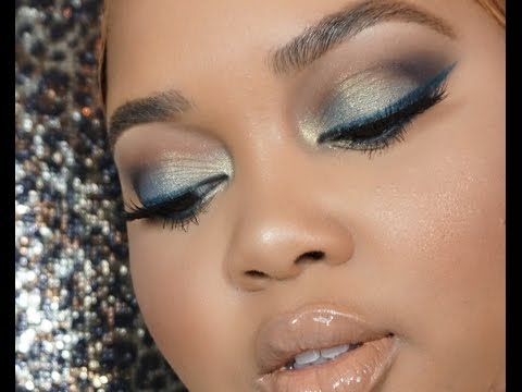 Cloudy Blue Eyeshadow Tutorial | Natasha Denona Green-Brown Palette Video