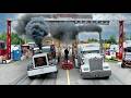 3 000HP Semi Trucks Vs 120 000 Pound Trailers DRAG RACING Great Lakes Big Rig Challenge