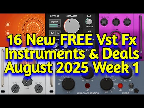 16 Best New FREE Effect Plugins, Virtual Instruments, Sample Packs & Deals - AUGUST 2025 Week 1