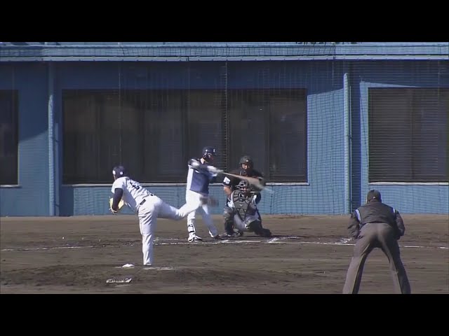 【ライオンズ春季キャンプ】ライオンズ・源田 今度は2点を先制するタイムリーヒットを放つ!! 2021/2/16