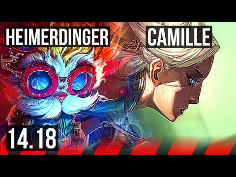 HEIMERDINGER vs CAMILLE (TOP) | 6 solo kills, 6/1/0 | EUW Master | 14.18