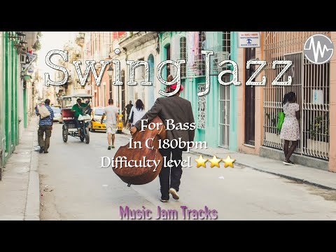 Swing Jazz Jam For【Bass】C Major 180bpm No Bass BackingTrack