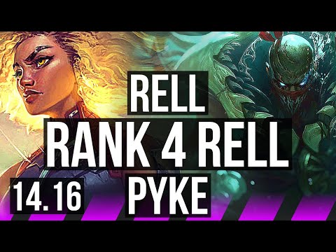 RELL & Zeri vs PYKE & Smolder (SUP) | Rank 4 Rell, 65% winrate, 3/3/19 | EUW Challenger | 14.16