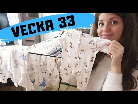 Gravidvlogg vecka 33! ⎪TVÄTTAR ALLA KLÄDER OCH ORGANISERAR 💓