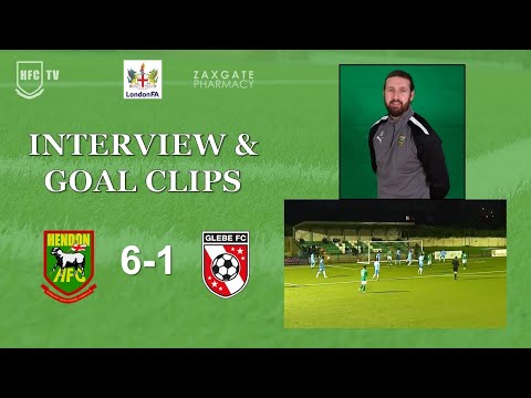 HENDON 6-1 GLEBE - Lee Allinson post match and goal clips - 17 October 2023