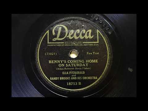 Ella Fitzgerald and Randy Brooks and His Orchestra { BENNY'S COMING HOME SATURDAY } 1945,