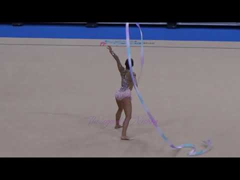 Olga STORK (LTU) ribbon - 2015 Stuttgart worlds Qualifs