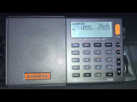 Testing the XHDATA D-808:  Super Rádio Boa Vontade 11895 kHz, Porto Alegre, copied in Oxford UK