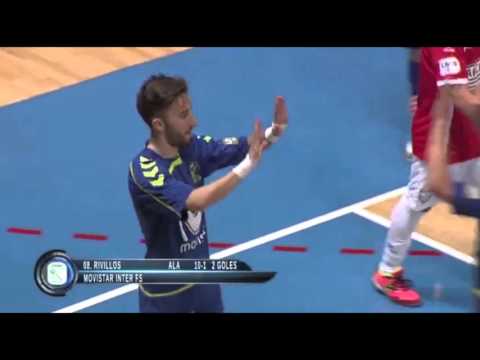 Gol Rivillos (10-1) en Movistar Inter - Jumilla B. Carchelo. Jornada 29, 1ªDiv