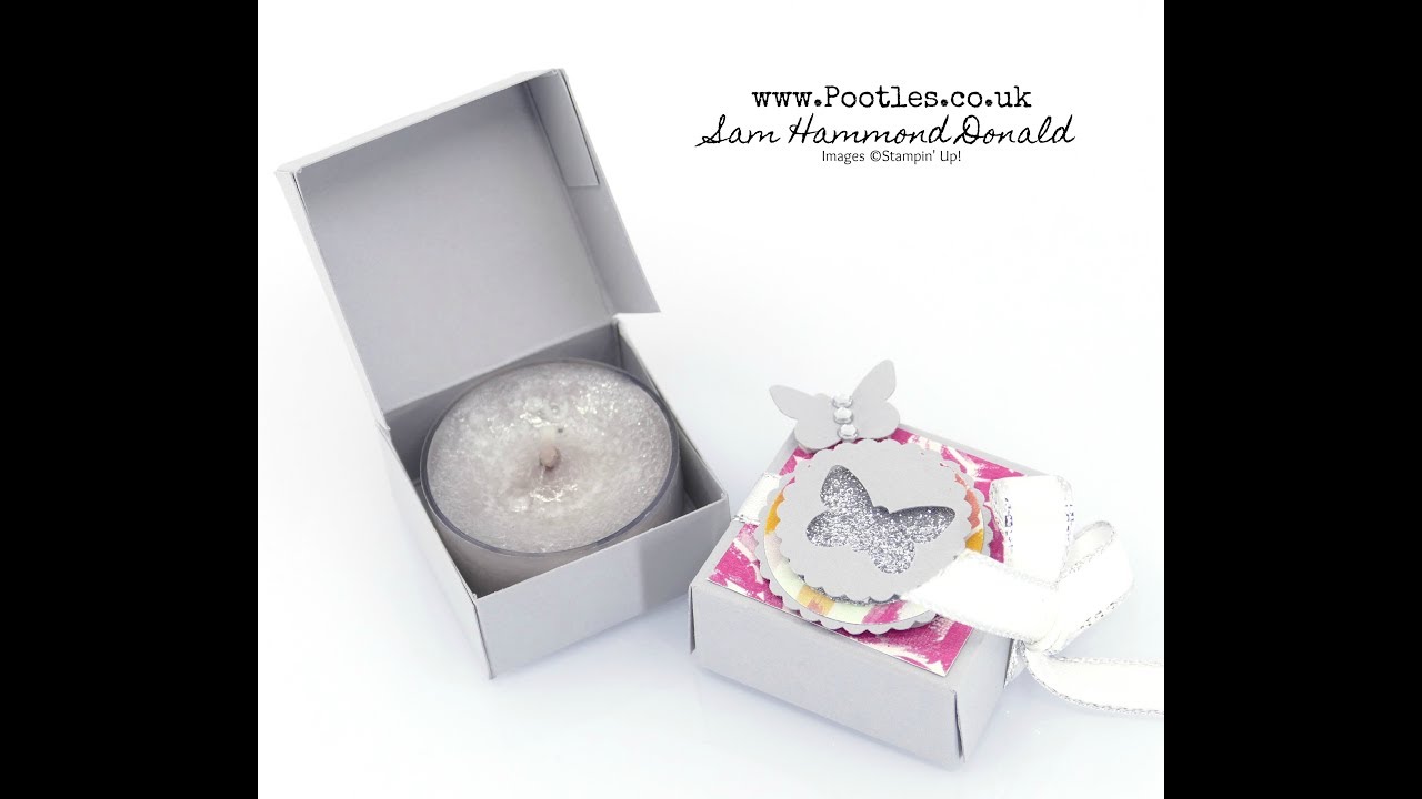 Tiny Fold Over Punched Box for Yankee Candle Tea Light