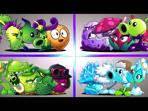 Random 4 Team Peashooter Battle - Plants Battles Who Will Win??