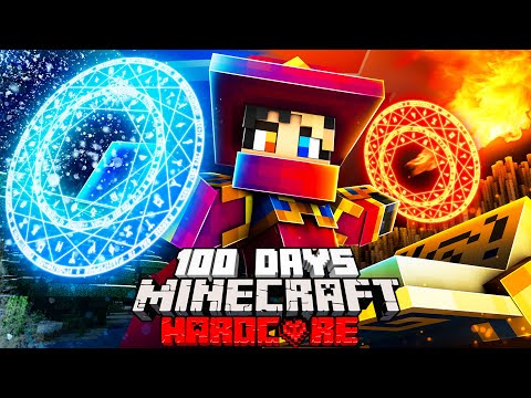 I Survived 100 Days as a BATTLEMAGE in Hardcore Minecraft