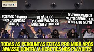TODAS AS PERGUNTAS FEITAS PRO MIBR NA COLETIVA DE IMPRENSA DEPOIS DE AMASSAR A HERETICS NOS PLAYOFFS
