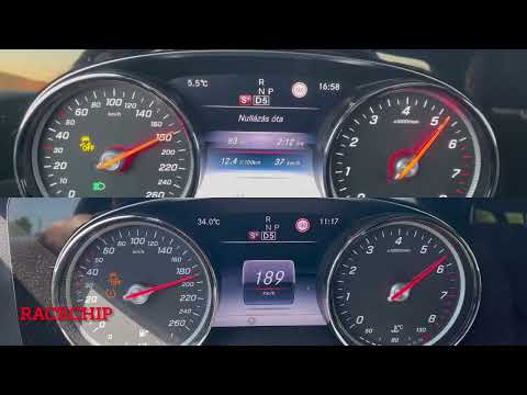 Mercedes W213 e200 (petrol) 184 Le - Stock vs Racechip GTS 100-200