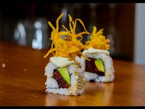 Spicy Tuna Sushi Roll Recipe Video