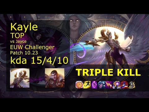 Kayle vs Jayce Top - EUW Challenger 15/4/10 Patch 10.23 Gameplay
