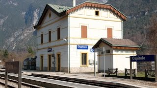 preview picture of video 'Treno Dolomiti Cadore stazione  di Ospitale'