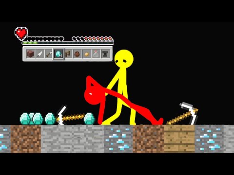 Stickman VS Minecraft Diamonds