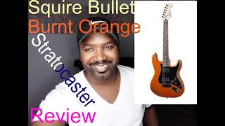 Video thumbnail for SQUIER BULLET Burnt Orange Stratocaster HH Guitar Reviews EP3 by Paige Andderson