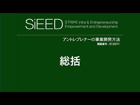 【岡山大学SiEED】#4-8「まとめとふりかえり」アントレプレナーの事業開発方法
