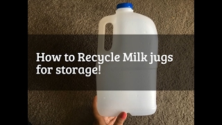 Recycle Milk Jugs at home - possible storage ideas!