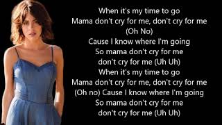 TINI - Don&#39;t Cry For Me (Lyrics)