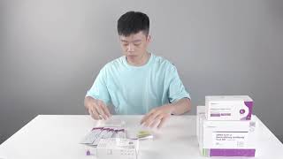 Genrui SARS-CoV-2 Antigen Test Kit (Colloidal Gold) - operation of saliva swab