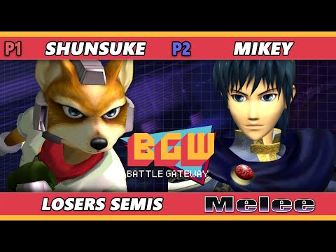 BGW 41 Losers Semis - Shunsuke (Fox) Vs. mikey (Marth) Smash Melee - SSBM
