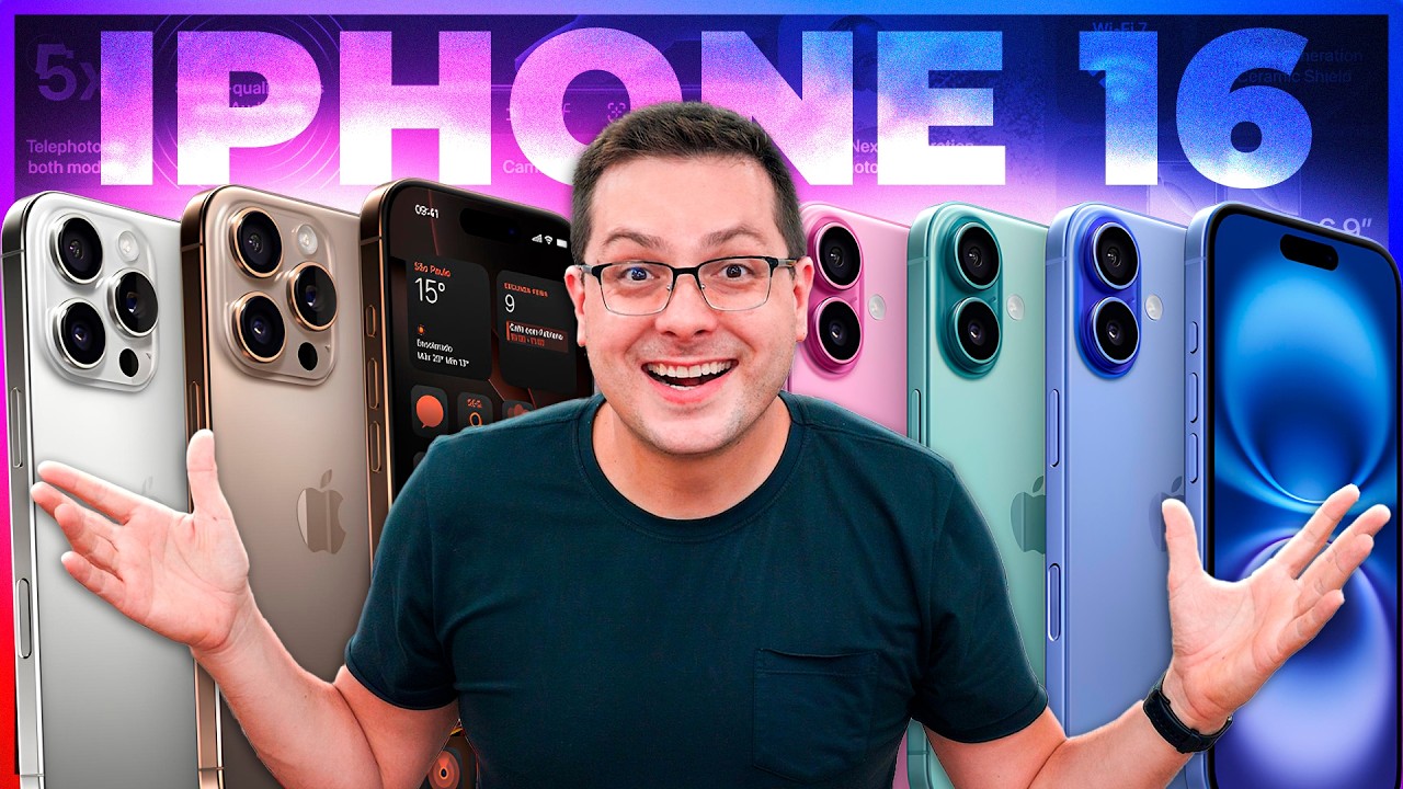OLHA! NOVOS iPhone 16 e 16 PRO! os MAIS BRUTOS da APPLE impressionaram?