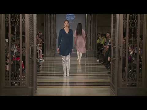 Cobalt Blue Virgin Wool Dress @ London Fashion Week AW 19 / 20