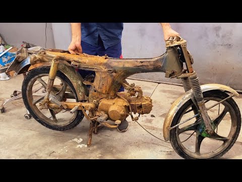 Restoration Honda CD 50 Motorcycle // Restoring an Abandoned Honda CD 50 Motorcycle After 55 Years