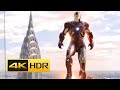 Iron Man Mark 7 Suitup and Chitari Battle (4k HDR) - The Avengers (2012)