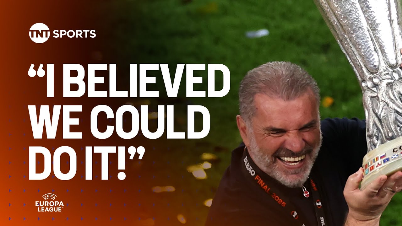 Ange Postecoglou wants to stay at Tottenham after delivering on second season trophy promise 🏆 #UEL