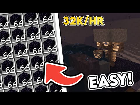 Simple Minecraft 1.20 Obsidian Farm Tutorial | 32k Obsidian/hr!| |  Ianxofour's Design